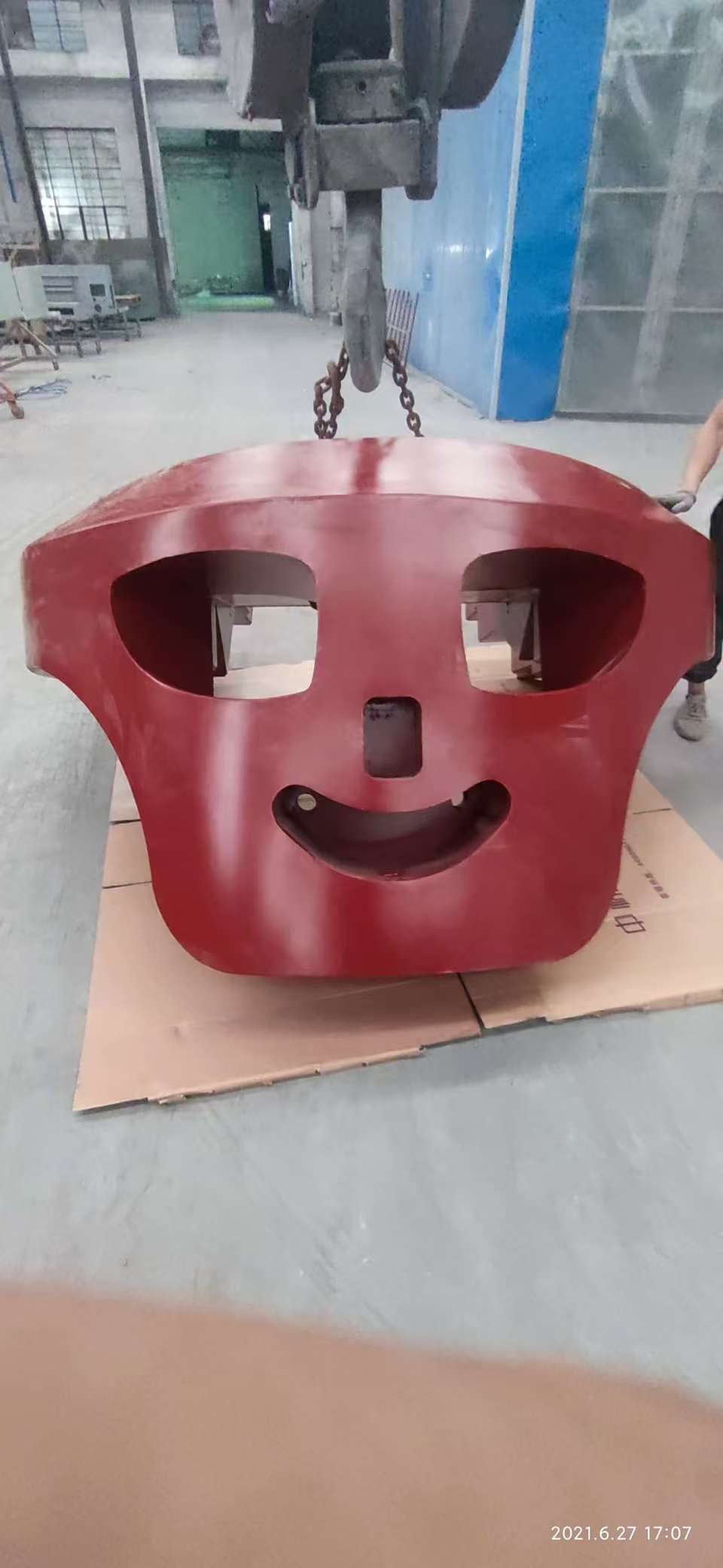 Welded composite counterweight for 16-ton forklifts