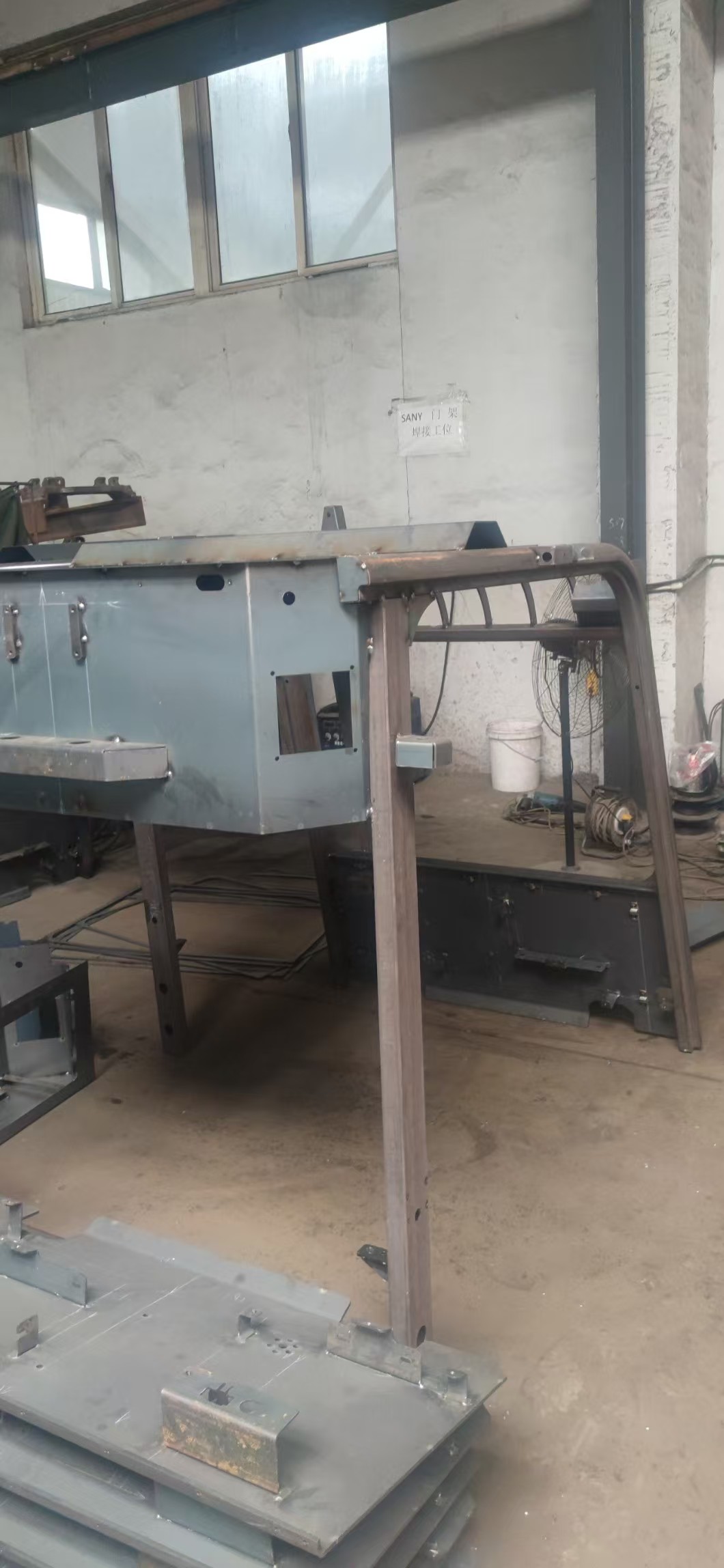 Forklift overhead guard — welded steel fabrication